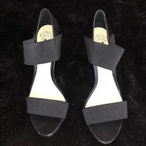 Black Vince Camuto wedge sandals